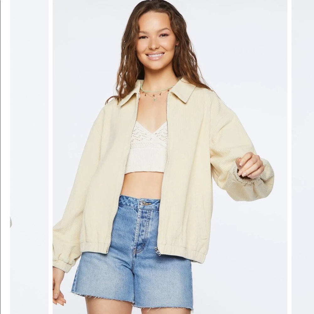 NTW! Yellow Corduroy Zip-Up Jacket